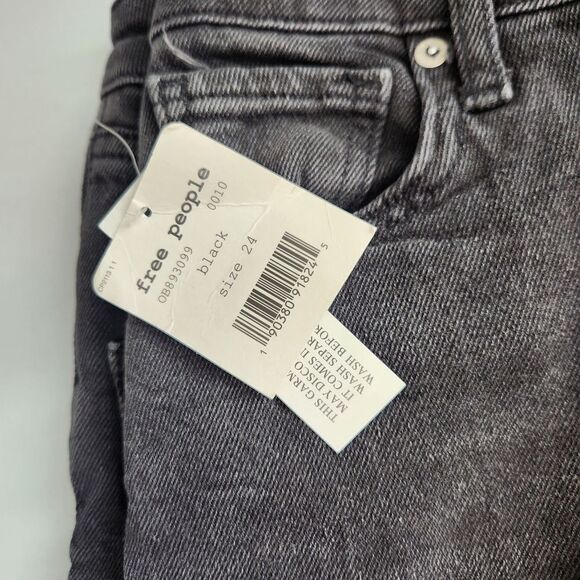 Free People Hi Slin Straight Jeans Size 24 - Picture 3 of 5